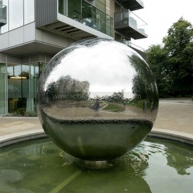 large chrome balls for garden stainless steel sphere water feature