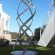 Customized modern abstract curve stainless steel sculpture