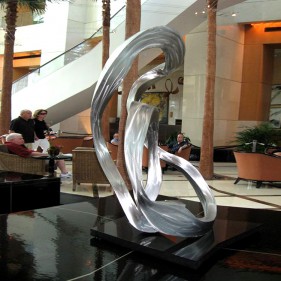 Contemporary Art Stainless Steel entrust Commercial Sculpture