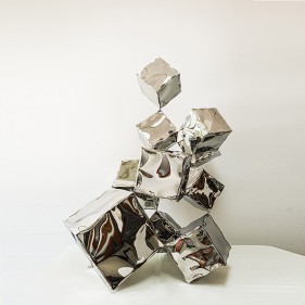 Modern Art Stainless Steel Abstract  Sculpture for Hotel Ornaments