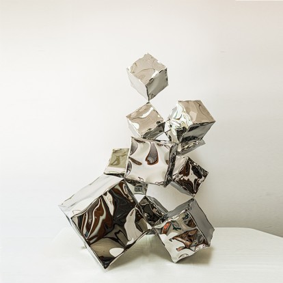 Modern Art Stainless Steel Abstract Sculpture for Hotel Ornaments Modern Art Stainless Steel Abstract Sculpture for Hotel Ornaments