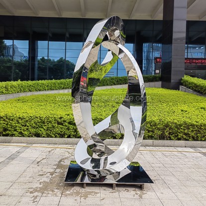 Polished mirror Stainless Steel Abstract Sculpture Polished mirror Stainless Steel Abstract Sculpture