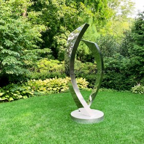 Garden Decoration High Mirror Polished Stainless Steel Abstract Sculpture