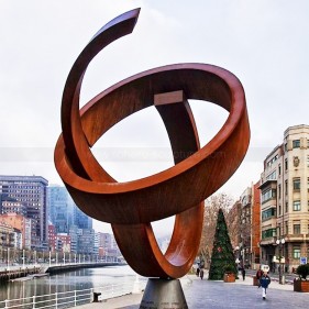 Custom size  Metal Arcs Natural Rusty Corten Steel Sculpture