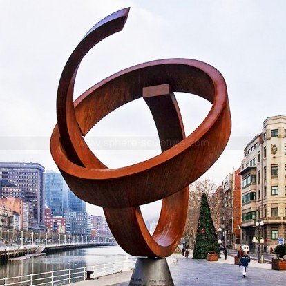 Custom size Metal Arcs Natural Rusty Corten Steel Sculpture Custom size Metal Arcs Natural Rusty Corten Steel Sculpture