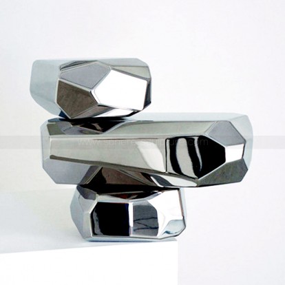 Interior Modern Customized Art Decor Metal Crafts Rock Stone Stainless Steel Sculpture Interior Modern Customized Art Decor Metal Crafts Rock Stone Stainless Steel Sculpture