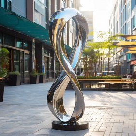 large Stainless Steel Abstract Art Installation Metal  Sculpture