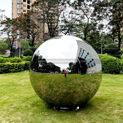 Garden decoration large stainless steel hollow sphere polishing mirror