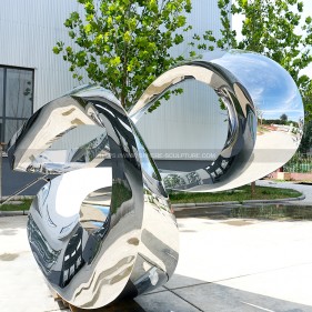 Customize modern abstract mirror polished stainless steel sculpture  Customize modern abstract mirror polished stainless steel sculpture