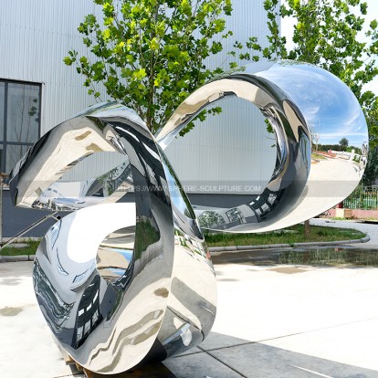 Customize modern abstract mirror polished stainless steel sculpture Customize modern abstract mirror polished stainless steel sculpture