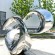 Customize modern abstract mirror polished stainless steel sculpture