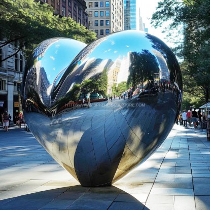 Polished mirror  Stainless Steel Love Sculpture  Polished mirror  Stainless Steel Love Sculpture