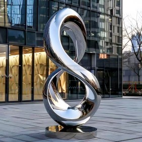 Abstract mirror stainless steel sculpture  Abstract mirror stainless steel sculpture