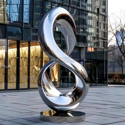 Abstract mirror stainless steel sculpture  Abstract mirror stainless steel sculpture