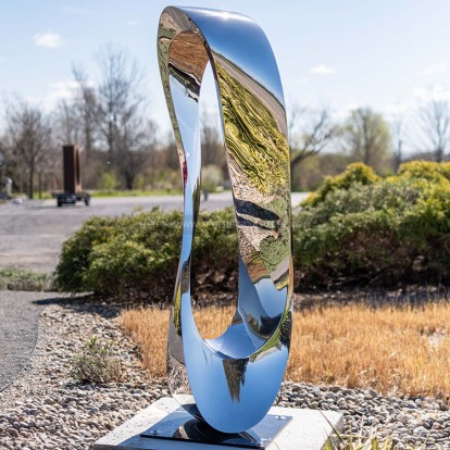 Outdoor sculpture abstract mirror stainless steel sculpture  Outdoor sculpture abstract mirror stainless steel sculpture