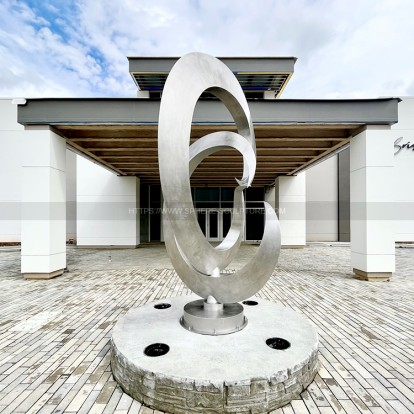 Brush stainless steel sculpture public art sculpture Brush stainless steel sculpture public art sculpture