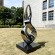 Mirror polished stainless steel modern abstract metal sculpture  Mirror polished stainless steel modern abstract metal sculpture