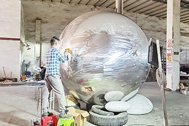 3000mm 10feet stainless steel hollow sphere polishing