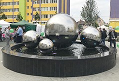 Stainless Steel Sphere Water Features For Decorative Purpose