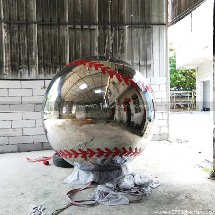 eye on the ball Large stainless steel baseball