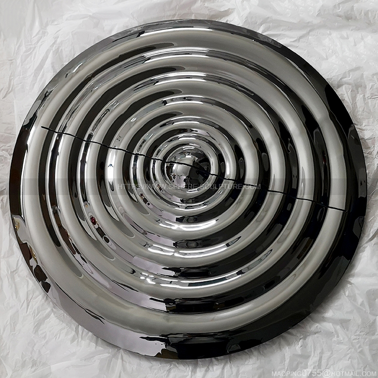 Public Art Stainless Steel Water Corrugated Mirror Plate Sculpture