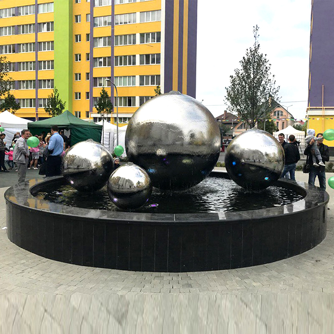 Stainless Steel Sphere Water Features For Decorative Purpose