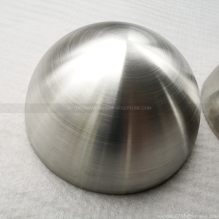 12 inch brushed stainless steel hemispherical metal dome