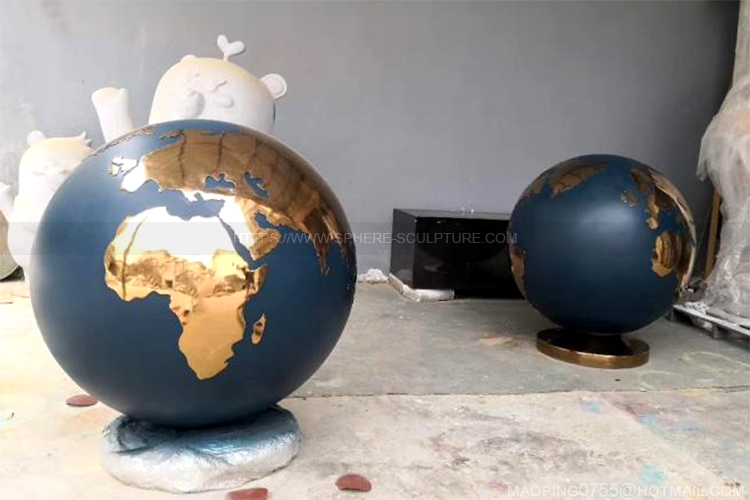 Stainless Steel Globes sculpture