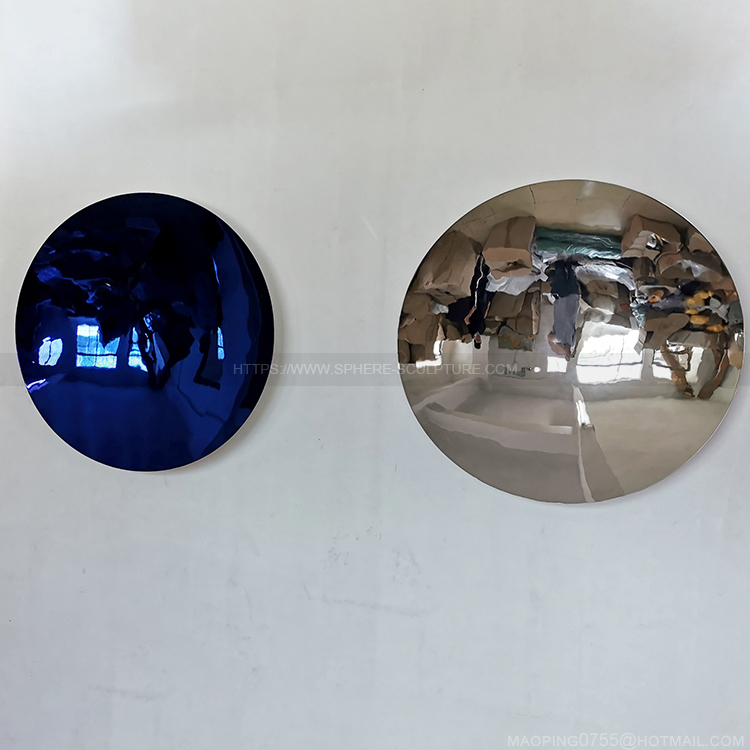 Metal circular concave mirror