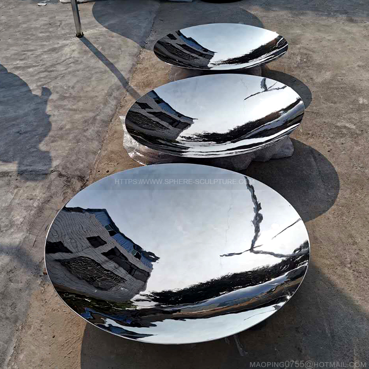 Metal circular concave mirror