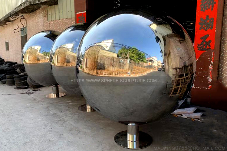 3 giant stainless steel cricket balls 