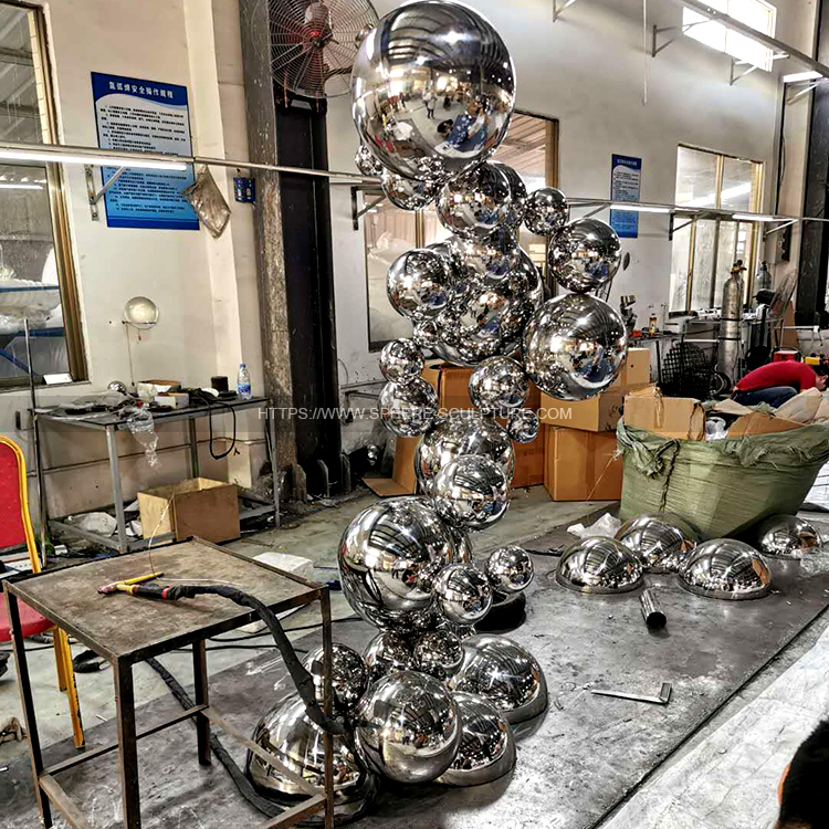 Modern indoor public art Irregular group Ball Sculpture