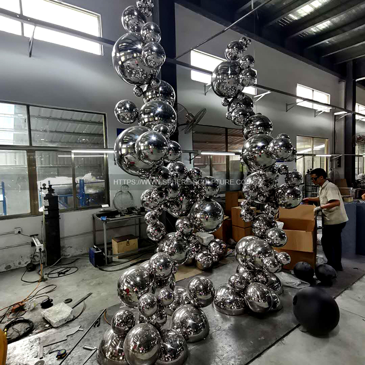 Modern indoor public art Irregular group Ball Sculpture