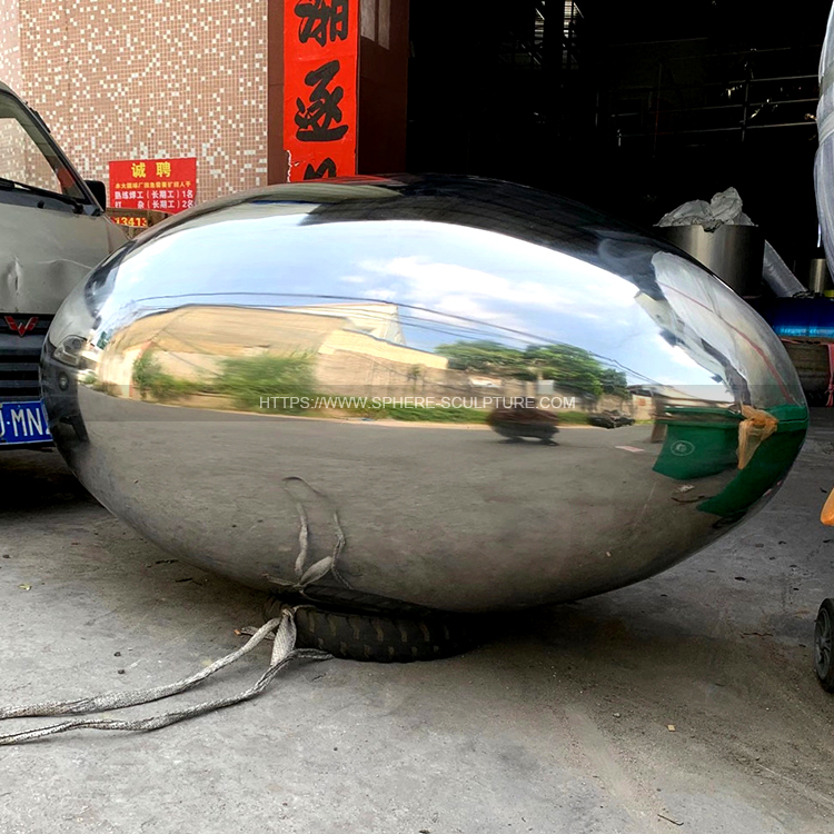 Stainless steel oval ball