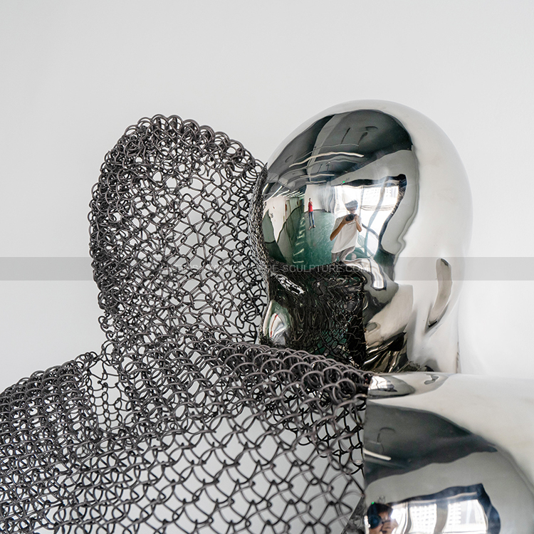 Metal Art Love Stainless Steel Modern Human Body Wall Sculpture