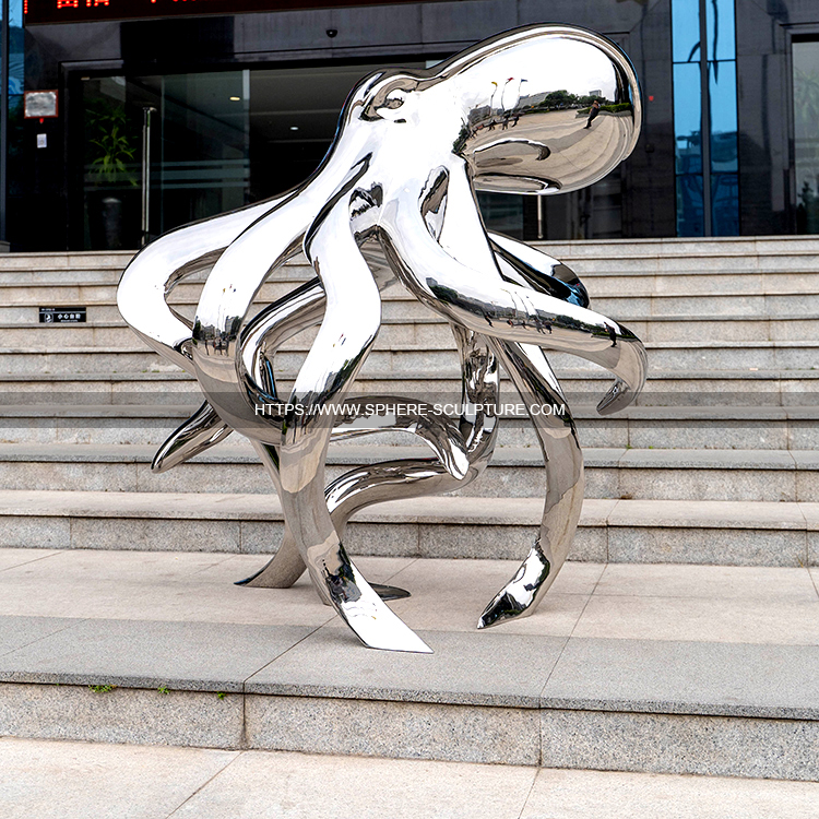  stainless steel octopus sculpture