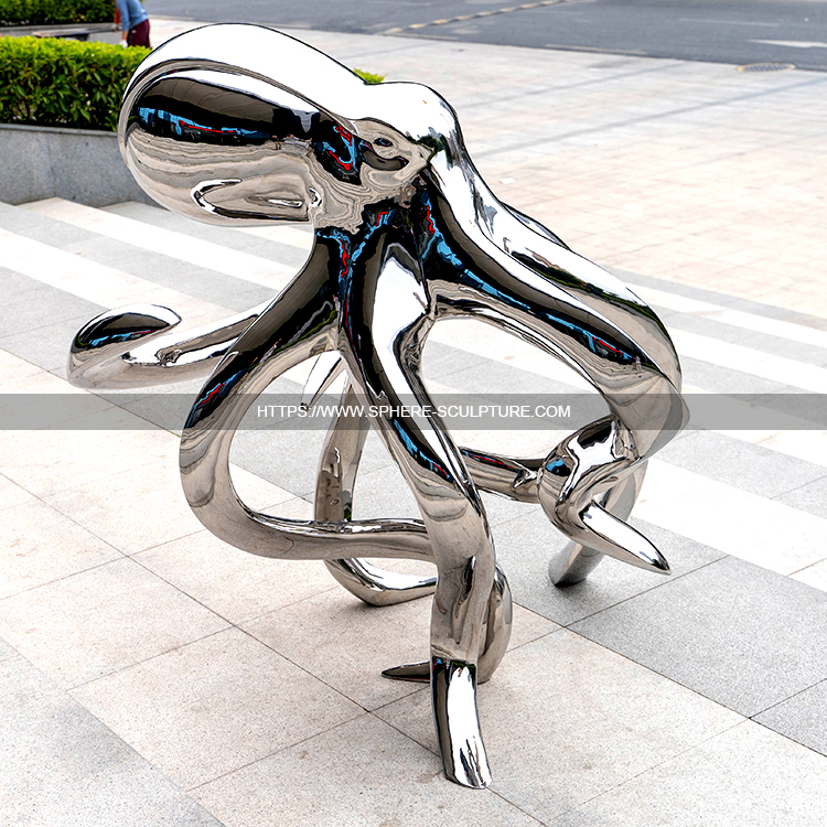  stainless steel octopus sculpture