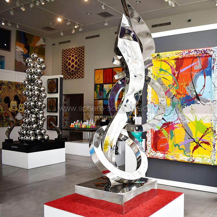 Indoor decoration famous modern art sculpture 304 Abstract Stainless steel sculpture