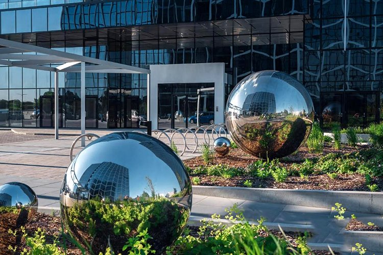 Stainless steel garden decorative ball group