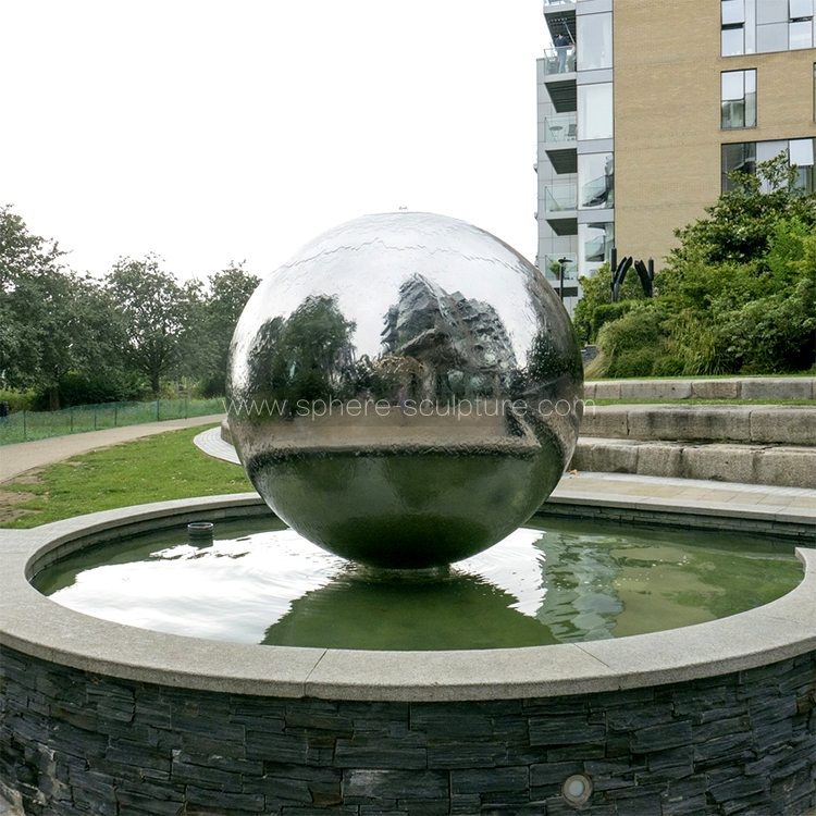 large chrome balls for garden stainless steel sphere water feature