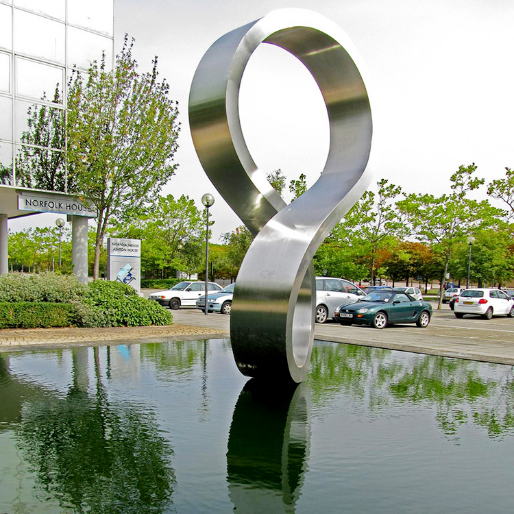 Large Outdoor Modern Abstract Stainless Steel Sculpture