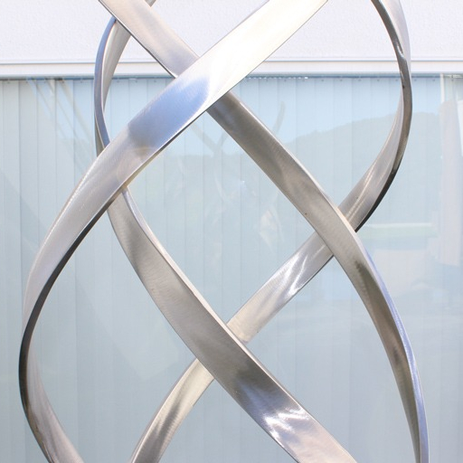 Customized modern abstract curve stainless steel sculpture