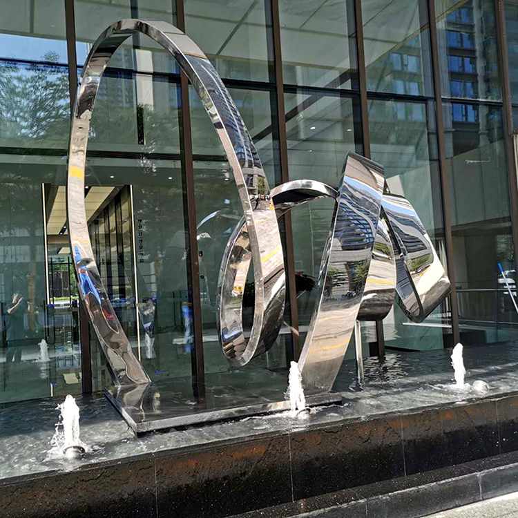 sell Large Outdoor Stainless Steel abstract Sculpture 