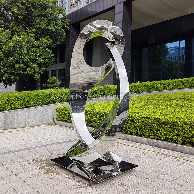 Polished mirror Stainless Steel  Abstract Sculpture